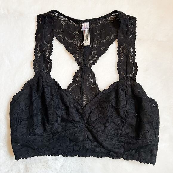 Free People Intimates Racerback Lace Bralette Back - Picture 2 of 6